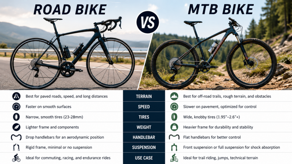 Ποδήλατο Δρόμου vs Mountain Bike: Τεχνική Ανάλυση Προπόνησης, Οφελών και Επιλογής