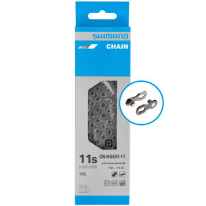 ΑΛΥΣΙΔΑ SHIMANO CN HG601 11, 126 LINKS FOR 11 SPEED (ROAD MTB E BIKE COMPATIBLE), W QUICK LINK (SM CN900 11), IND.