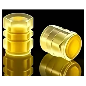 Yellow Fluorescent Valve Cap (2pcs)