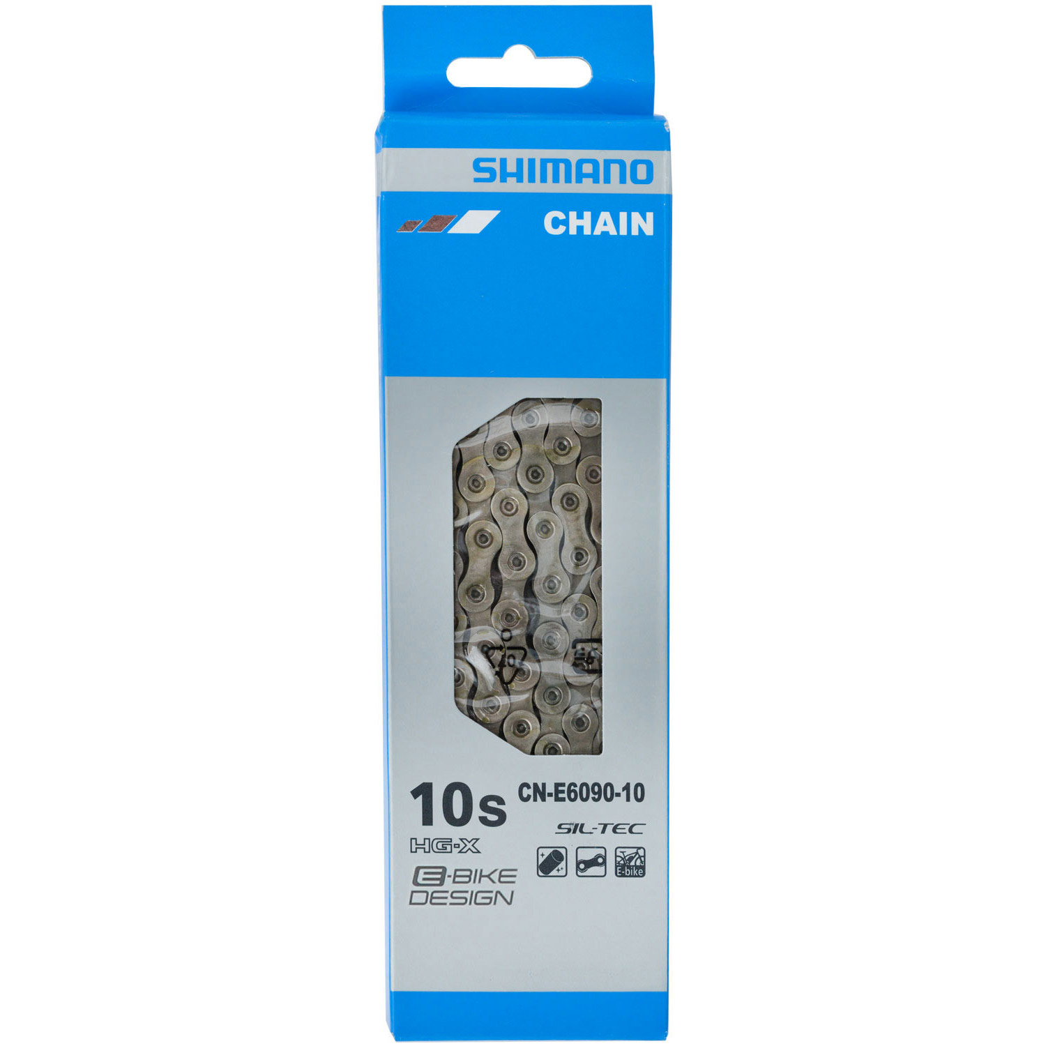 ΑΛΥΣΙΔΑ SHIMANO CN E6090 10, FOR E BIKE, REAR 10 SPEED FRONT SINGLE, 126 LINKS, W O END PIN, W AMPOULE TYPE CONNECT PIN X1, IND.PACK